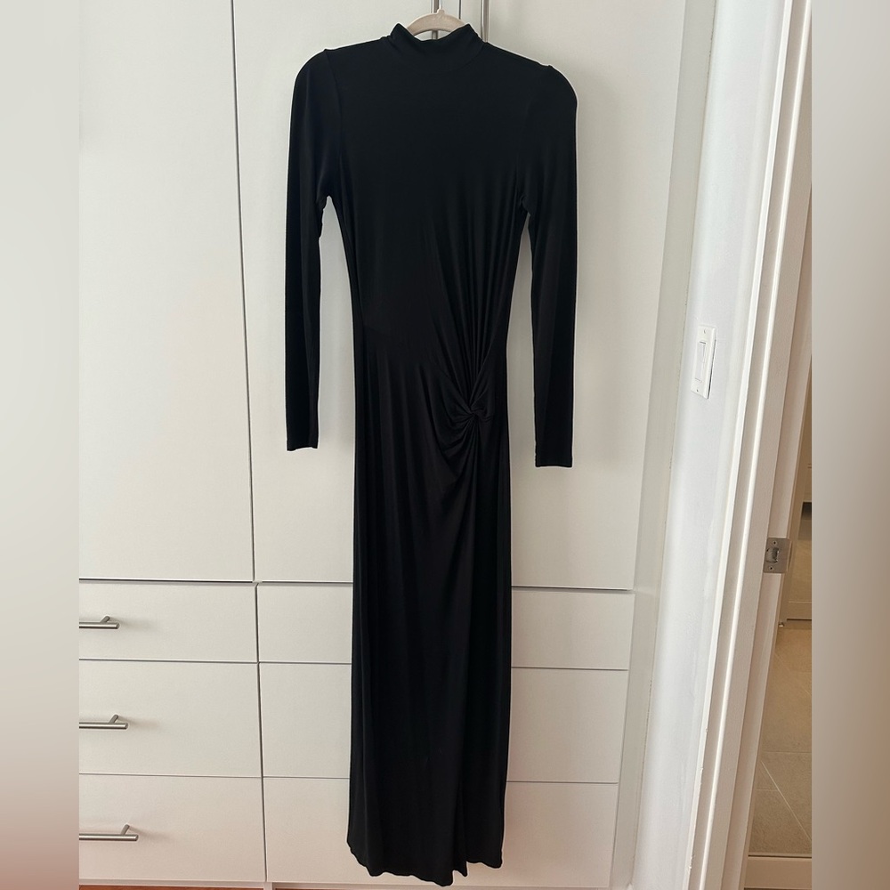 YFB Mock neck long sleeves maxi dress